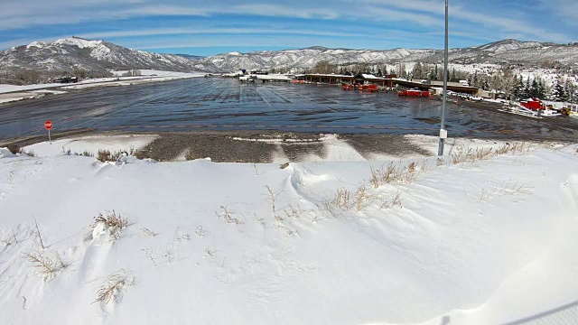 阿斯彭，科罗拉多州，机场概览，滑雪胜地视频素材