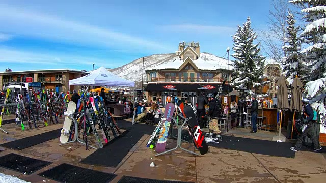 阿斯彭，科罗拉多州，滑雪胜地视频素材