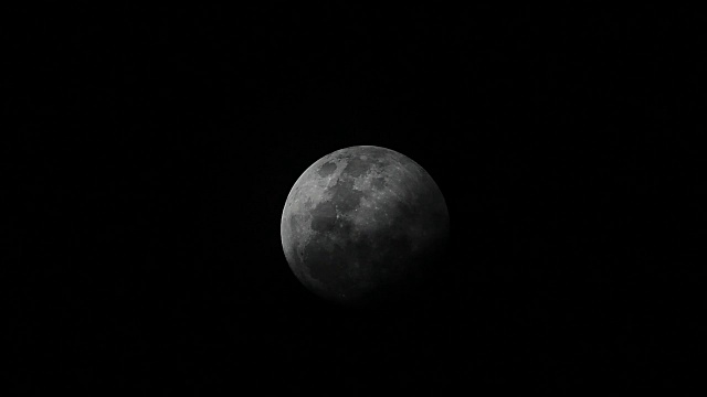 夜空中月亮的特写镜头视频素材