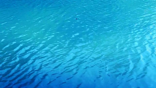 抽象的蓝色水波纹湖河流纹理背景。视频素材