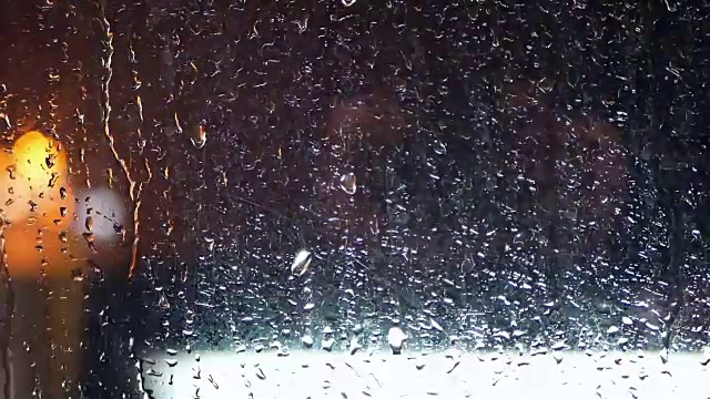 Ar窗户雨夜晚视频素材