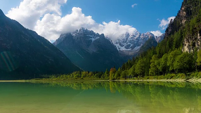 Landro湖的时间流逝，Dolomites，意大利视频素材