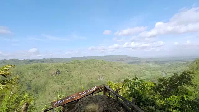 曼古南山的全景，日惹印度尼西亚视频素材