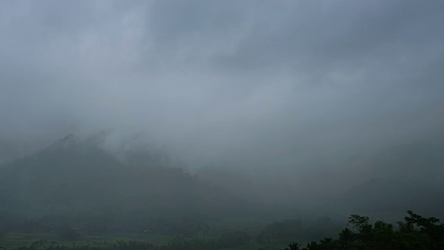 在雨天乌云移动的时间流逝视频素材