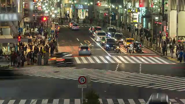 东京涩谷的夜晚视频素材