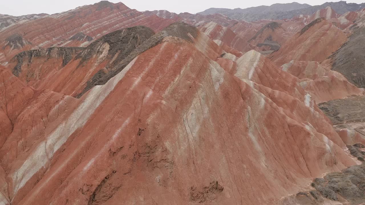 丹霞山地貌五彩缤纷视频素材