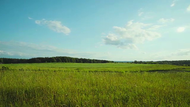 乡村景观和阳光，全景视频素材