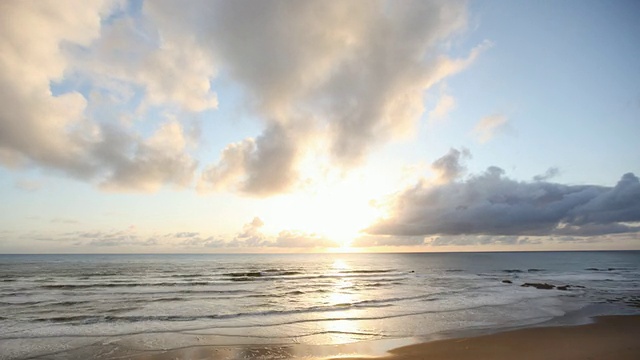 海滩日落时光流逝视频素材