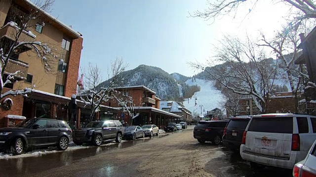 科罗拉多州阿斯彭镇，落基山脉滑雪胜地视频素材