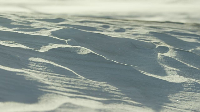 海滩上暴风雪的慢镜头特写视频素材