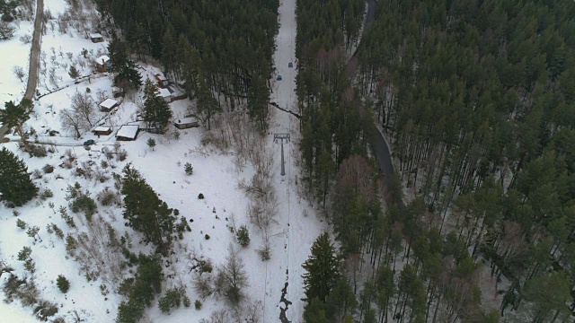 摄于保加利亚班斯科皮林山滑雪坡视频素材