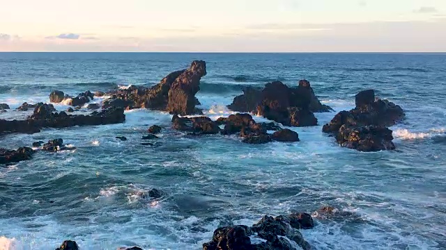 火山岩海岸视频素材