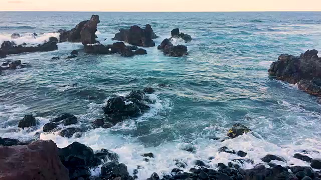 火山岩海岸视频素材