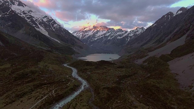 新西兰南岛库克山视频素材