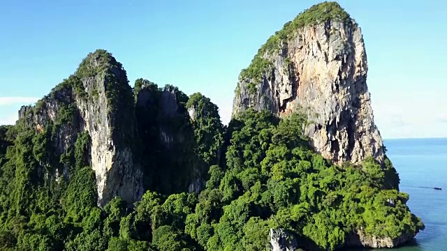 4k无人机泰国山岛Railay海滩视频素材