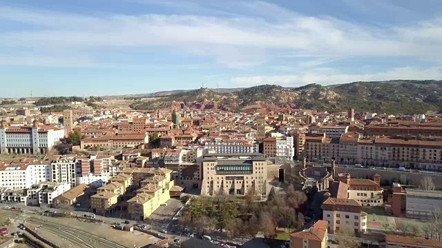 4k无人机鸟瞰图，Aragón西班牙视频素材