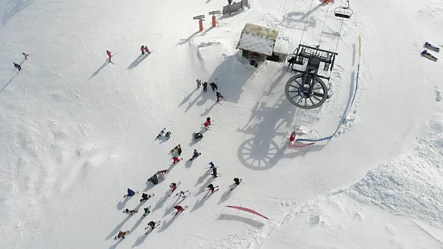 滑雪缆车视频素材