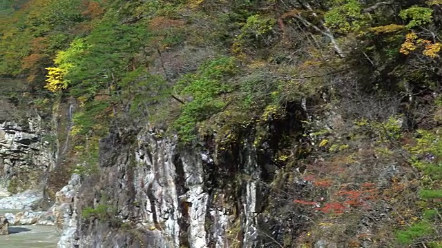 用平底锅拍摄日本日光枥木龙yo峡谷视频素材