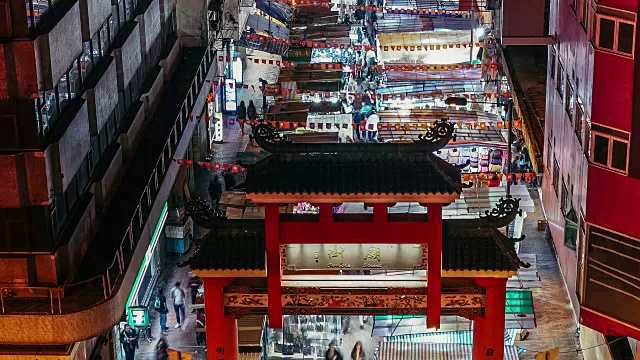 庙街夜市，香港，时光广场视频素材