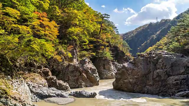 延时:龙yo峡谷日光枥木日本视频素材