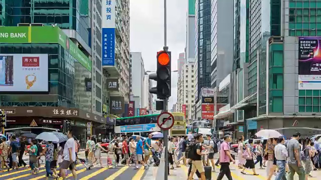 4K时光流逝:香港购物街视频素材