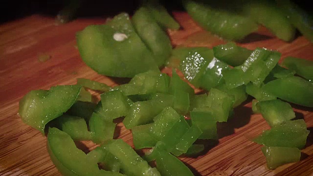 青椒切菜视频素材