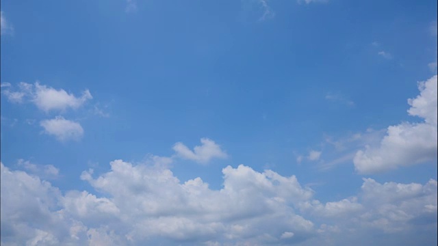 夏天天空时间流逝，阳光灿烂，云在移动视频素材