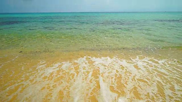 天堂岛上美丽的海滩和大海，还有椰子树视频素材