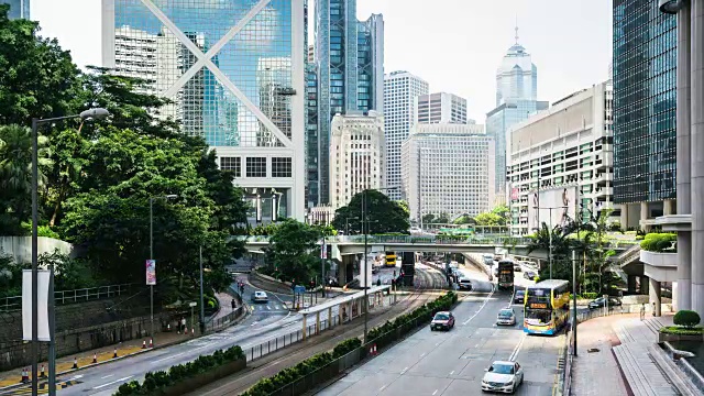 香港的交通。视频素材