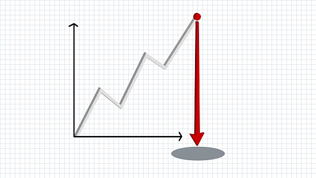 金融危机概念，经济危机。业务下降视频素材