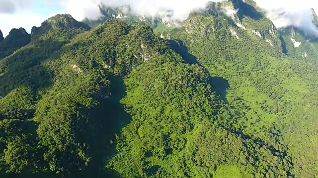 山景和森林鸟瞰图。视频素材