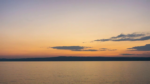 时光流逝，海洋，海滩，日落，天空视频素材