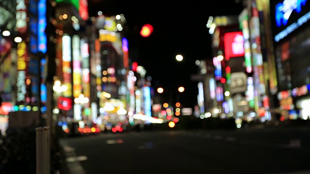 东京城市景观-夜生活视频素材