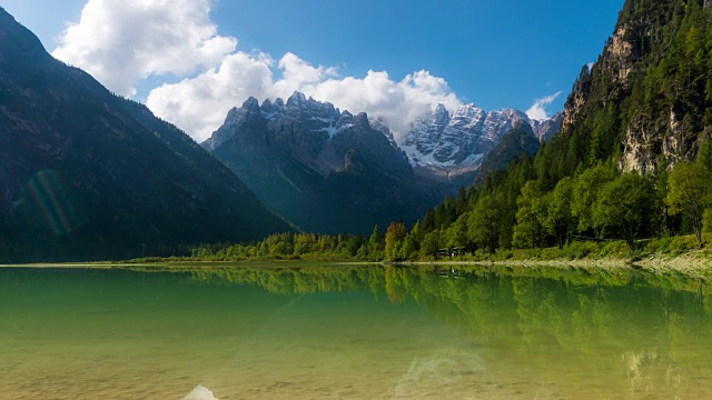 Landro湖的时间流逝，Dolomites，意大利视频素材