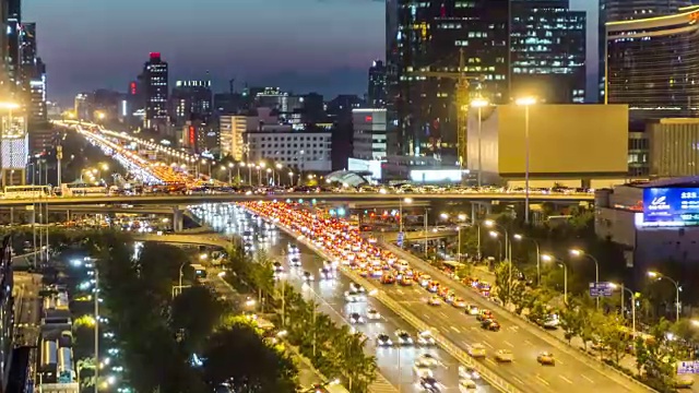 北京交通延时视频素材