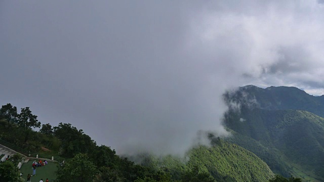 雪山和云的时间流逝视频素材