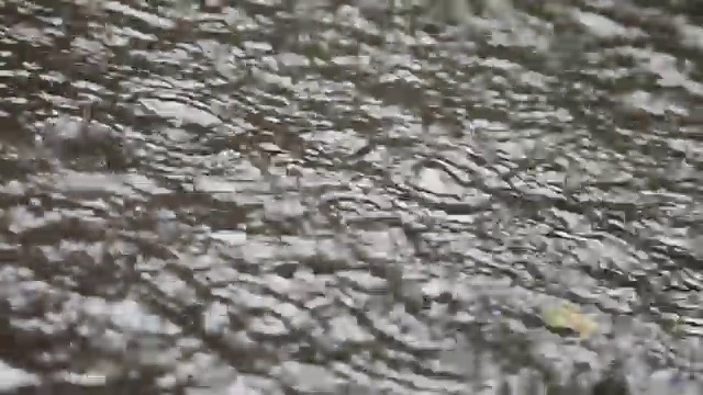 大雨在混凝土天井上形成水池视频素材