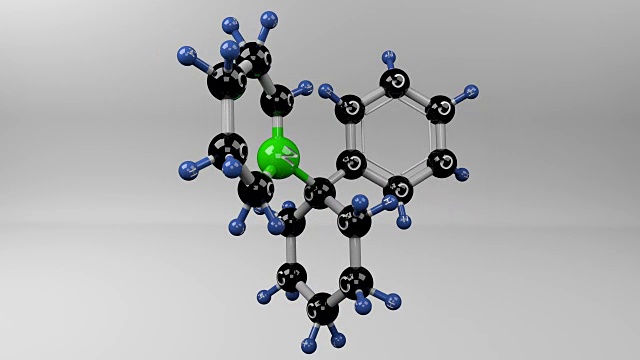 苯环己哌啶分子。视频素材