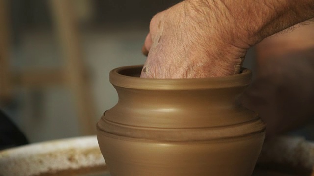 制作陶器特写镜头视频素材