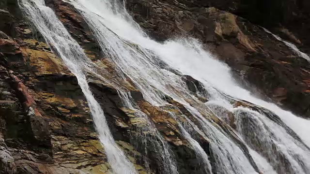 奥地利巴得嘎斯坦瀑布飞水。视频素材