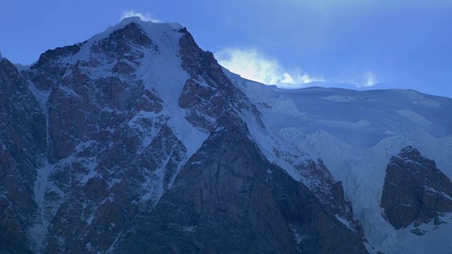 雪山勃朗峰马西夫峰特写视频素材