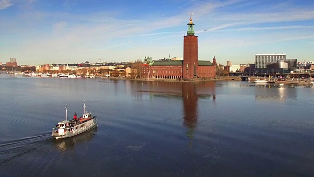 斯德哥尔摩市鸟瞰图视频素材