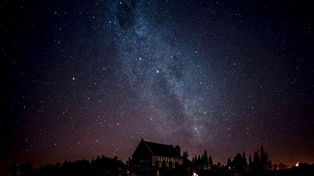 夜空中的银河视频素材