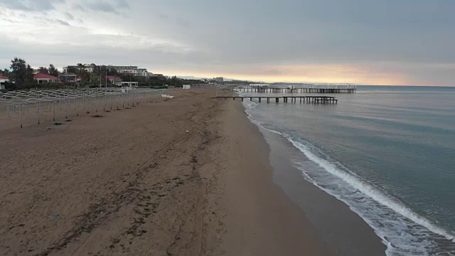 空中海滩拍摄视频素材