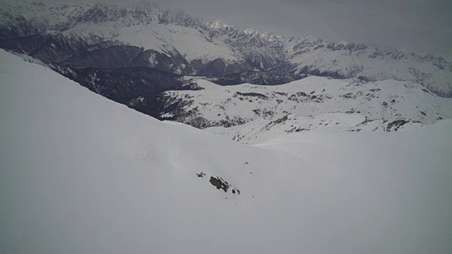 雪山鸟瞰图视频素材