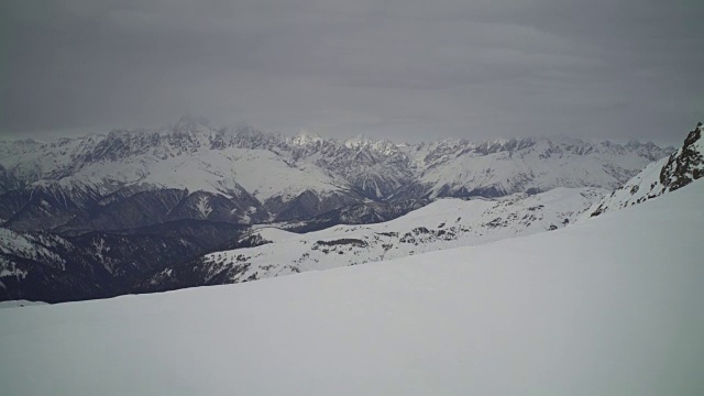 雪山鸟瞰图视频素材