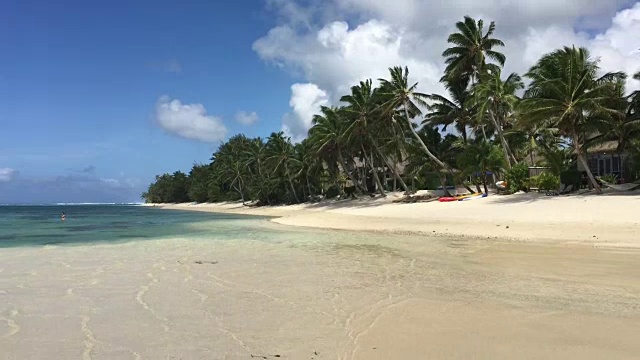 热带太平洋岛屿景观，泻湖和海岸视频素材