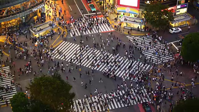 东京涩谷十字路口视频素材