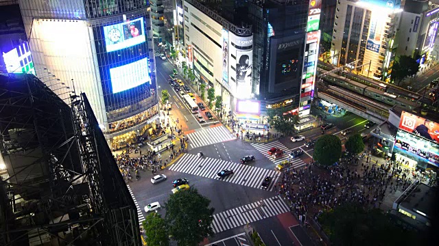 东京涩谷十字路口视频素材