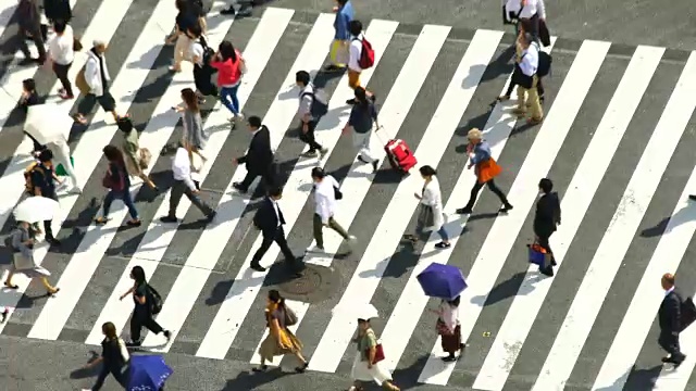 东京涩谷十字路口视频素材